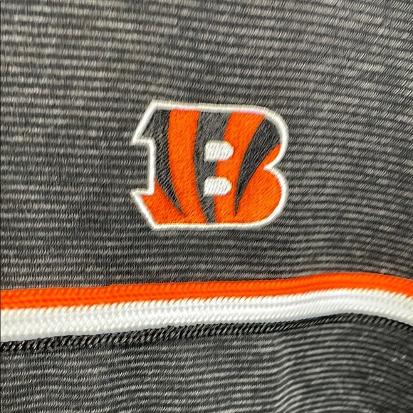 Nike Bengals Black Polo Shirt with Orange Stripe - Picture 4 of 11